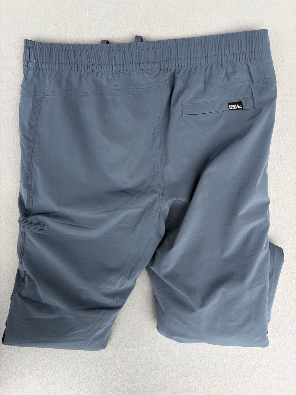 Eddie Bauer Slate Blue Drawstring Fleece Lined Active Pants - Picture 4 of 4
